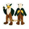 Brown Griffin Mascot Costume with Custom Logo