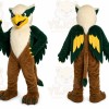 Brown Griffin Mascot Costume with Custom Logo