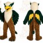 Brown Griffin Mascot Costume with Custom Logo