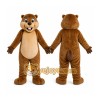 Brown Beaver Mascot Costume with Custom Logo Brown Beaver Mascot Costume with Custom Logo