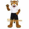 Yellow Leopard Mascot Costume with Custom Logo Yellow Leopard Mascot Costume with Custom Logo