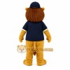 Yellow Lion Mascot Costume with Custom Logo
