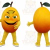 Yellow Fruit Mascot Costume with Custom Logo