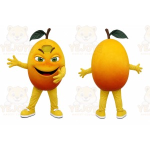Yellow Fruit Mascot Costume with Custom Logo