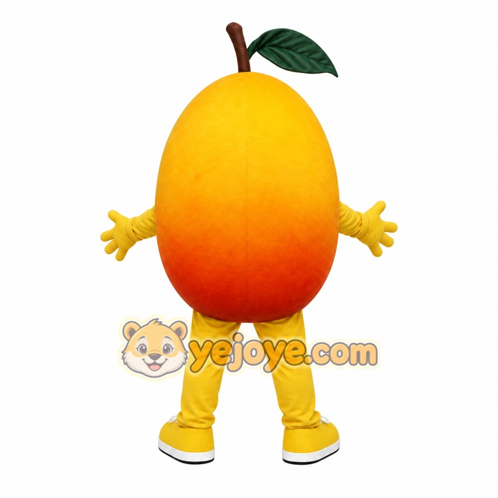 Yellow Fruit Mascot Costume with Custom Logo Yellow Fruit Mascot Costume with Custom Logo