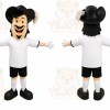 White Musketeer Mascot Costume with Custom Logo