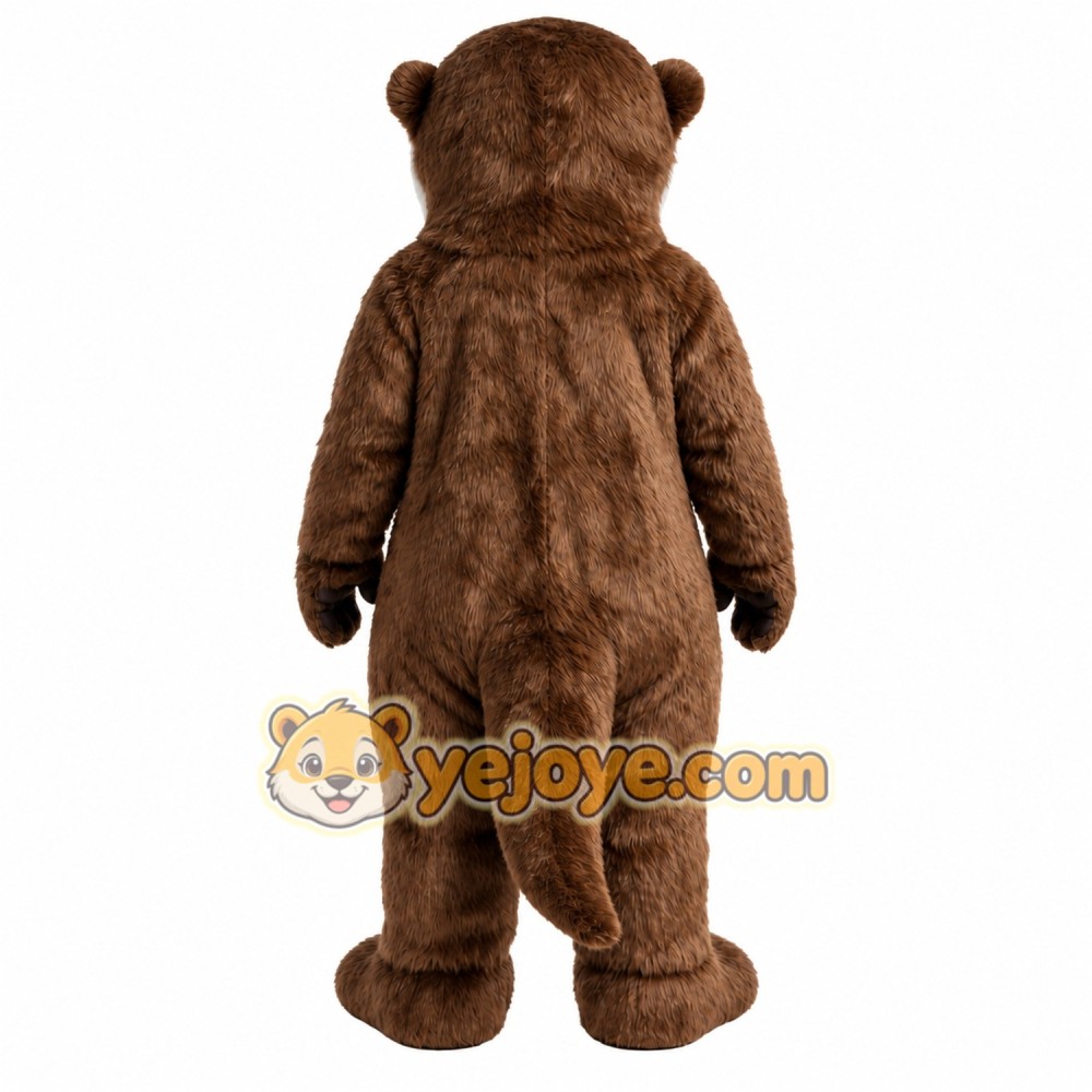 Brown Otter Mascot Costume with Custom Logo Brown Otter Mascot Costume with Custom Logo