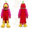 Red Parrot Mascot Costume with Custom Logo