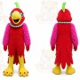 Red Parrot Mascot Costume with Custom Logo