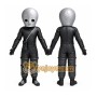 Black Alien Mascot Costume with Custom Logo