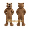 Brown Bear Mascot Costume with Custom Logo