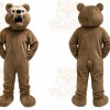 Brown Bear Mascot Costume with Custom Logo
