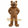 Brown Bear Mascot Costume with Custom Logo