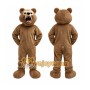 Brown Bear Mascot Costume with Custom Logo