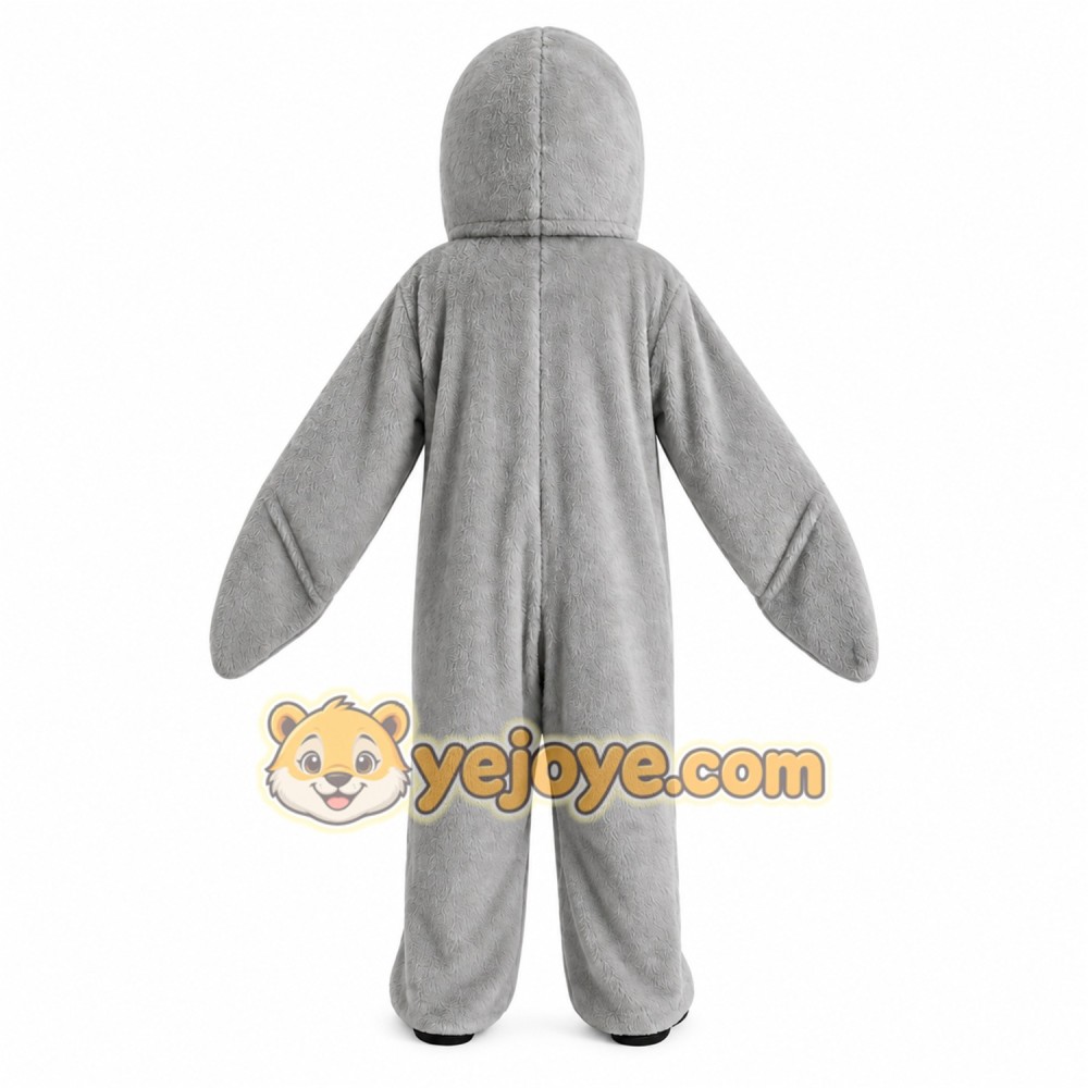 Gray Dolphin Mascot Costume with Custom Logo Gray Dolphin Mascot Costume with Custom Logo