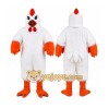 White Chicken Mascot Costume with Custom Logo White Chicken Mascot Costume with Custom Logo