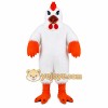 White Chicken Mascot Costume with Custom Logo White Chicken Mascot Costume with Custom Logo