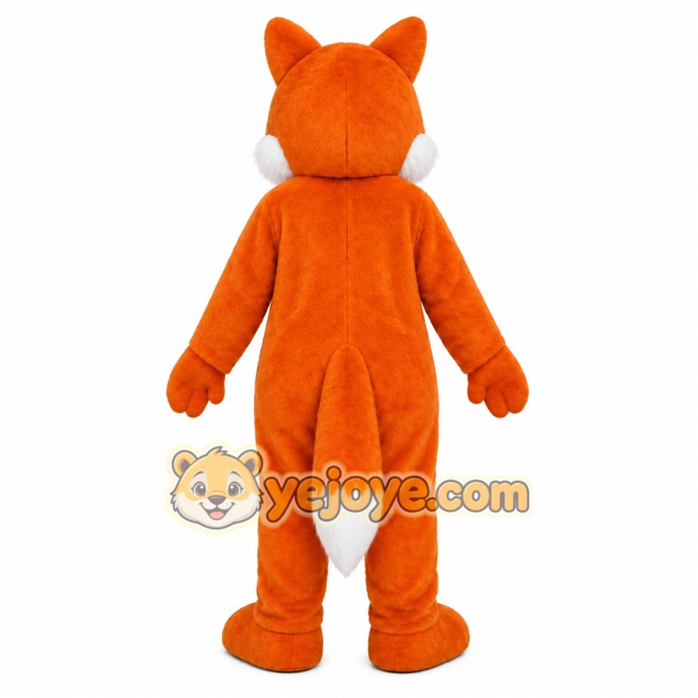 Orange Fox Mascot Costume with Custom Logo Orange Fox Mascot Costume with Custom Logo