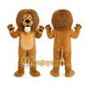 Brown Lion Mascot Costume with Custom Logo