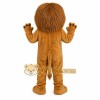 Brown Lion Mascot Costume with Custom Logo