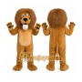 Brown Lion Mascot Costume with Custom Logo