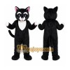 Black Cat Mascot Costume with Custom Logo Black Cat Mascot Costume with Custom Logo