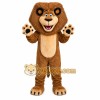 Brown Lion Mascot Costume with Custom Logo