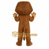 Brown Lion Mascot Costume with Custom Logo