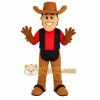 Brown Cowboy Mascot Costume with Custom Logo Brown Cowboy Mascot Costume with Custom Logo
