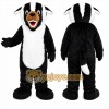 Black Skunk Mascot Costume with Custom Logo