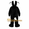 Black Skunk Mascot Costume with Custom Logo Black Skunk Mascot Costume with Custom Logo