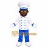 White Chef Mascot Costume with Custom Logo White Chef Mascot Costume with Custom Logo