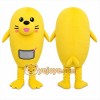 Yellow Seal Mascot Costume with Custom Logo