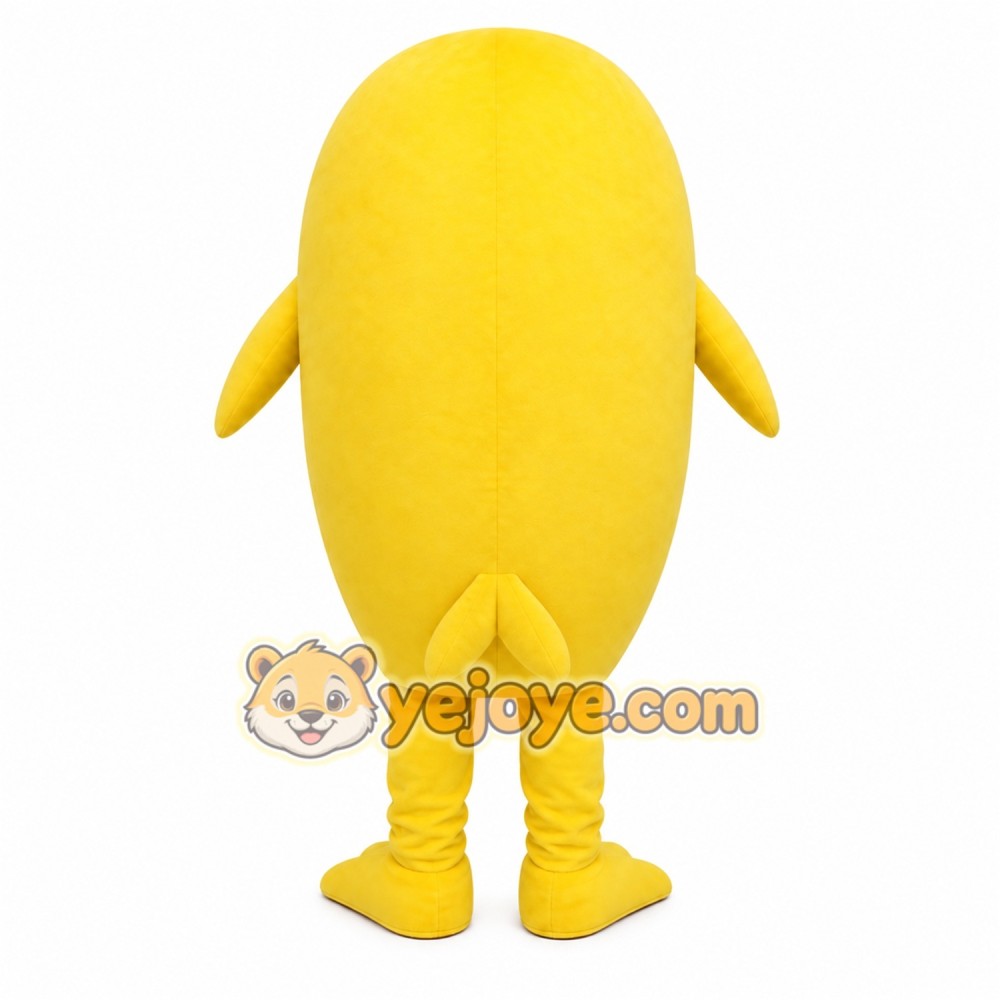 Yellow Seal Mascot Costume with Custom Logo