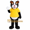 Yellow Bear Mascot Costume with Custom Logo