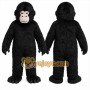 Black Gorilla Mascot Costume with Custom Logo