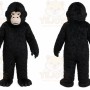 Black Gorilla Mascot Costume with Custom Logo