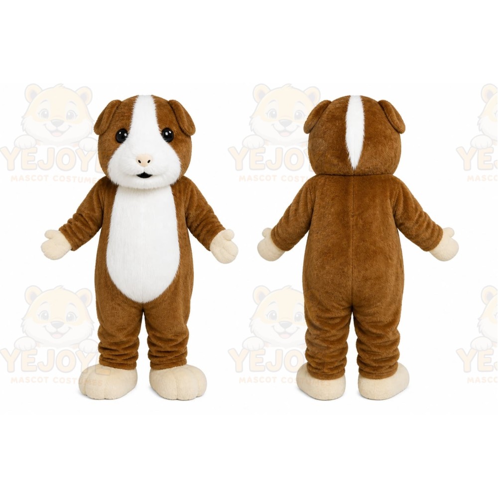 Brown Dog Mascot Costume with Custom Logo