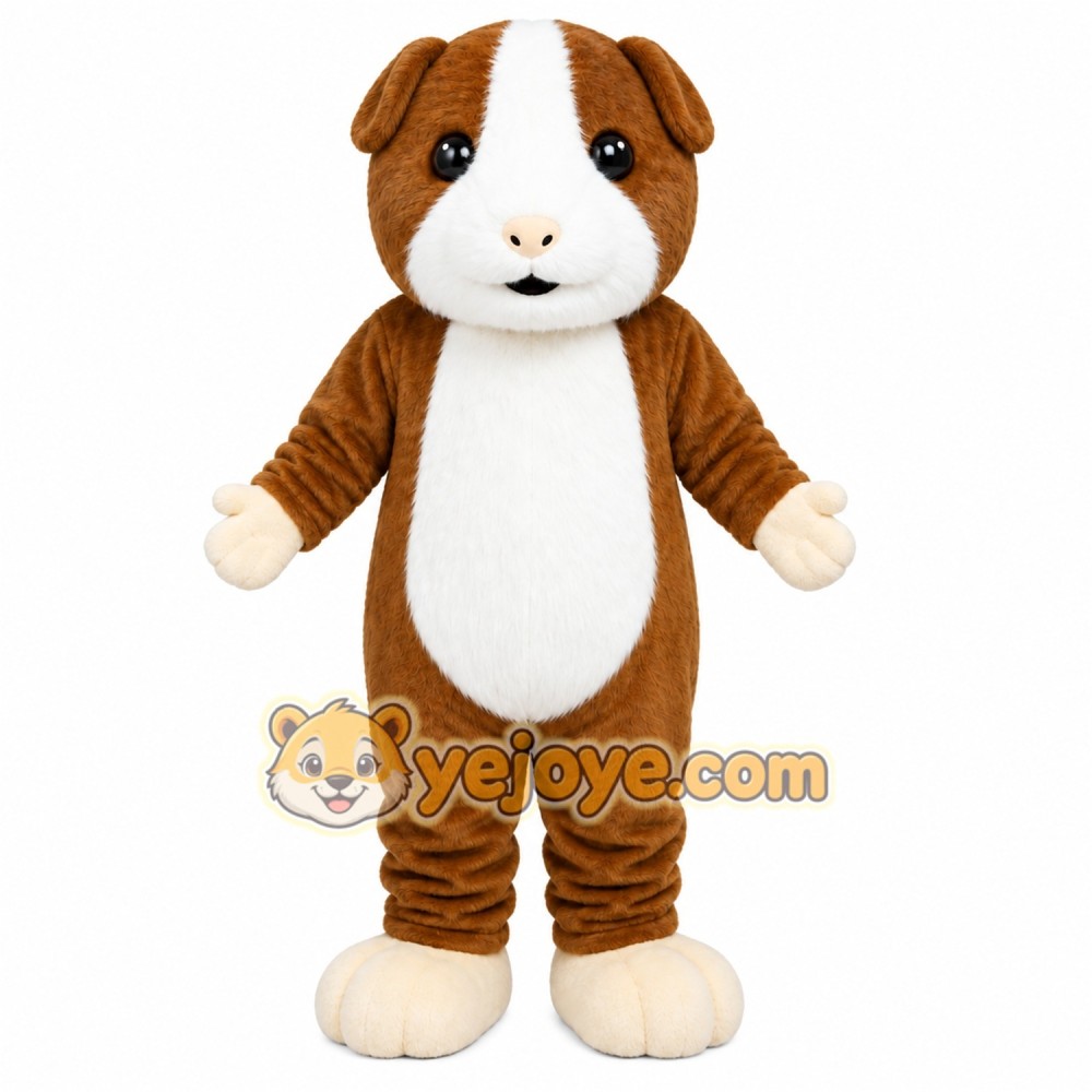 Brown Dog Mascot Costume with Custom Logo Brown Dog Mascot Costume with Custom Logo