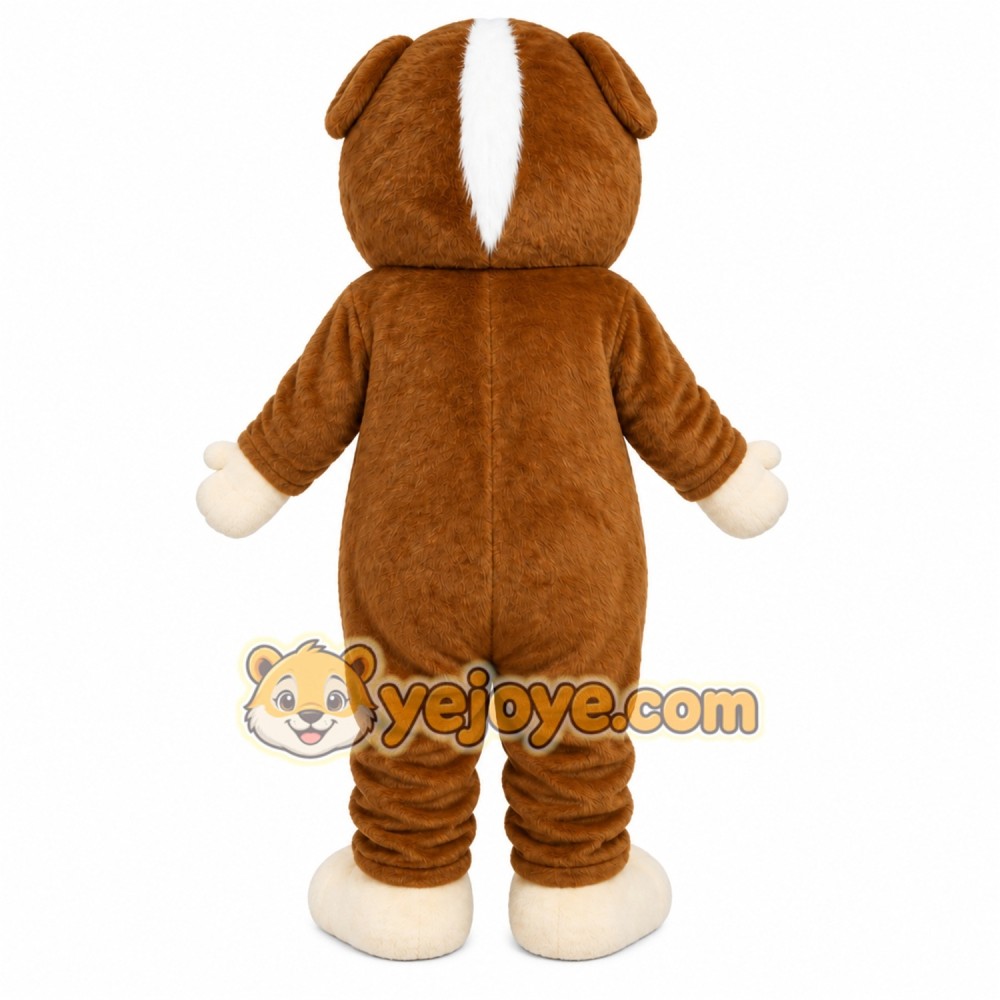 Brown Dog Mascot Costume with Custom Logo Brown Dog Mascot Costume with Custom Logo
