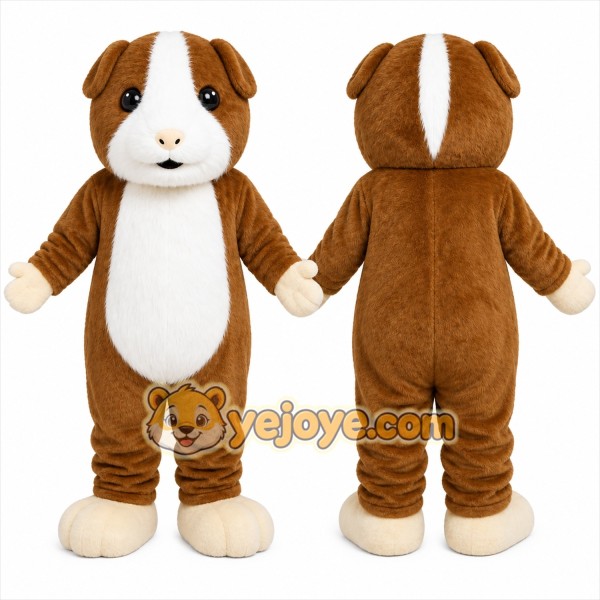 Brown Dog Mascot Costume with Custom Logo