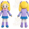 Purple Girl Mascot Costume with Custom Logo