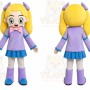 Purple Girl Mascot Costume with Custom Logo