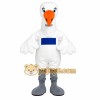 White Bird Mascot Costume with Custom Logo White Bird Mascot Costume with Custom Logo