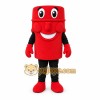 Red Cylindrical Mascot Costume for Events and Promotions