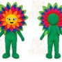 Green Flower Mascot Costume for Children's Events
