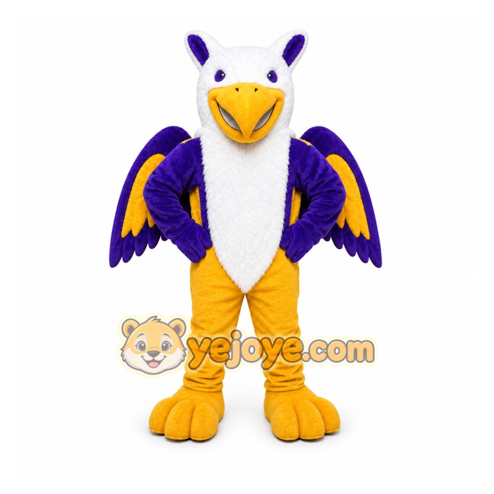 Yellow Griffin Or Gryphon Mascot Costume for School Events Yellow Griffin Or Gryphon Mascot Costume for School Events