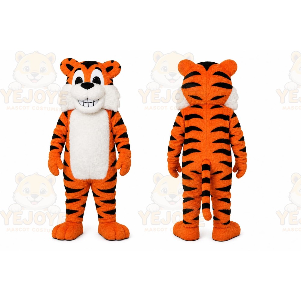 Orange Tiger Mascot Costume for Sports Events