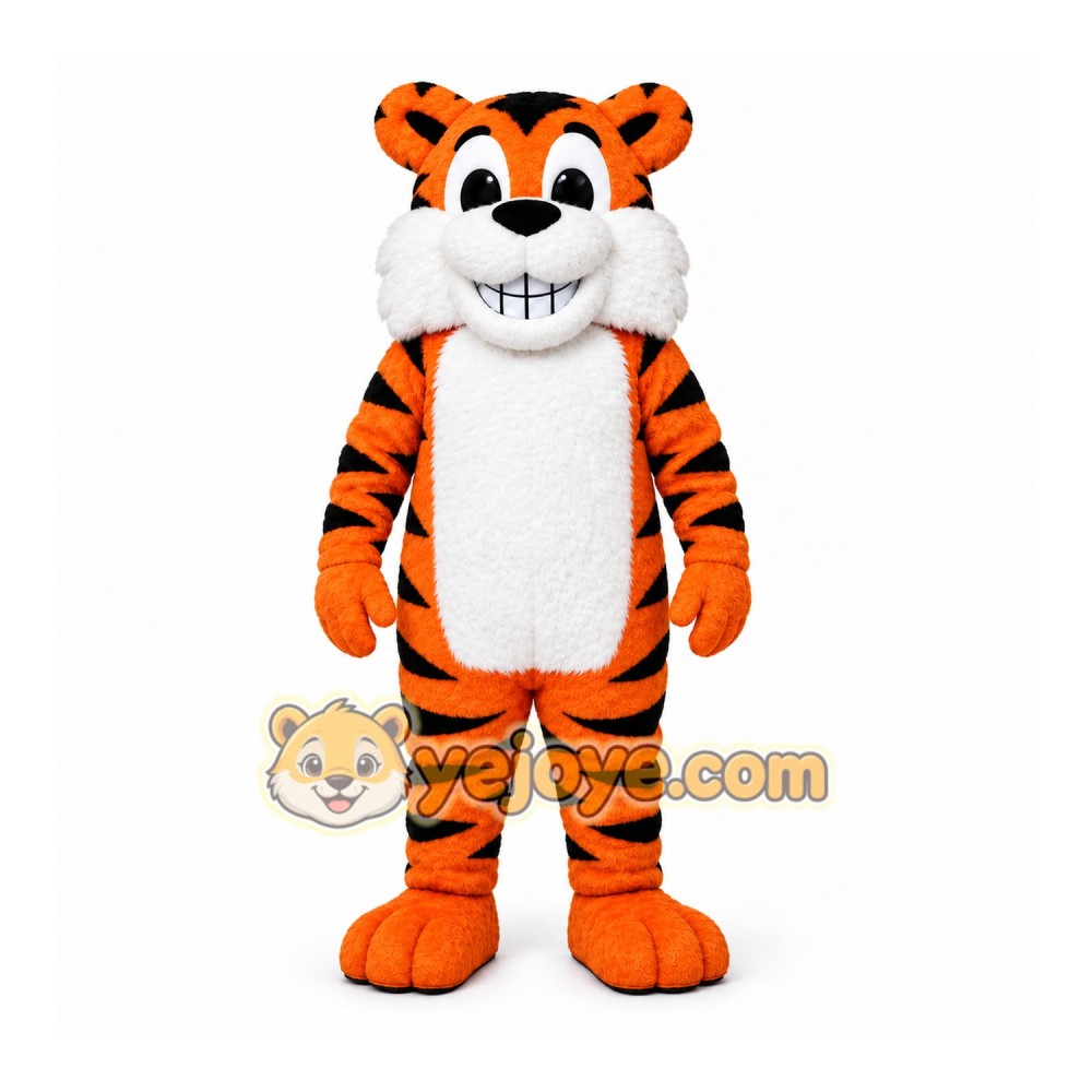 Orange Tiger Mascot Costume for Sports Events