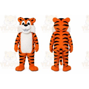 Orange Tiger Mascot Costume for Sports Events